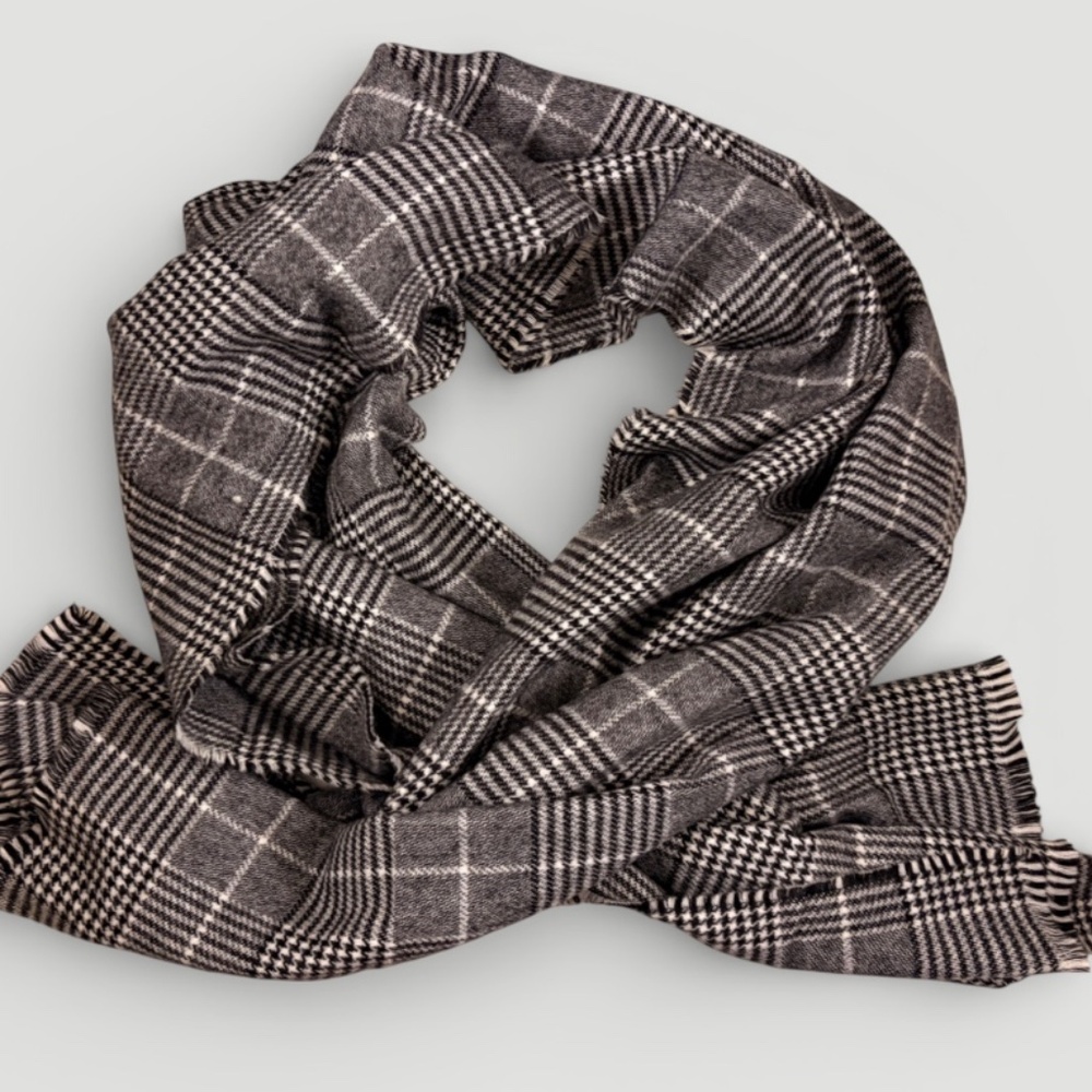 Zara Houndstooth Scarf | Black & White